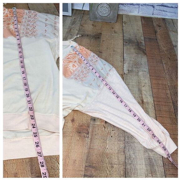 Free People Womens Feelin It Boho Patchwork T-Shirt - Picture 14 of 16